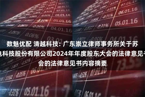 数魅优配 清越科技: 广东崇立律师事务所关于苏州清越光电科技股份有限公司2024年年度股东大会的法律意见书内容摘要